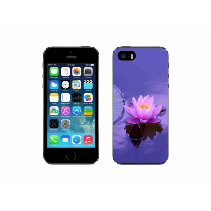 Gelový obal mmCase na mobil iPhone SE (2016) - květ na hladině