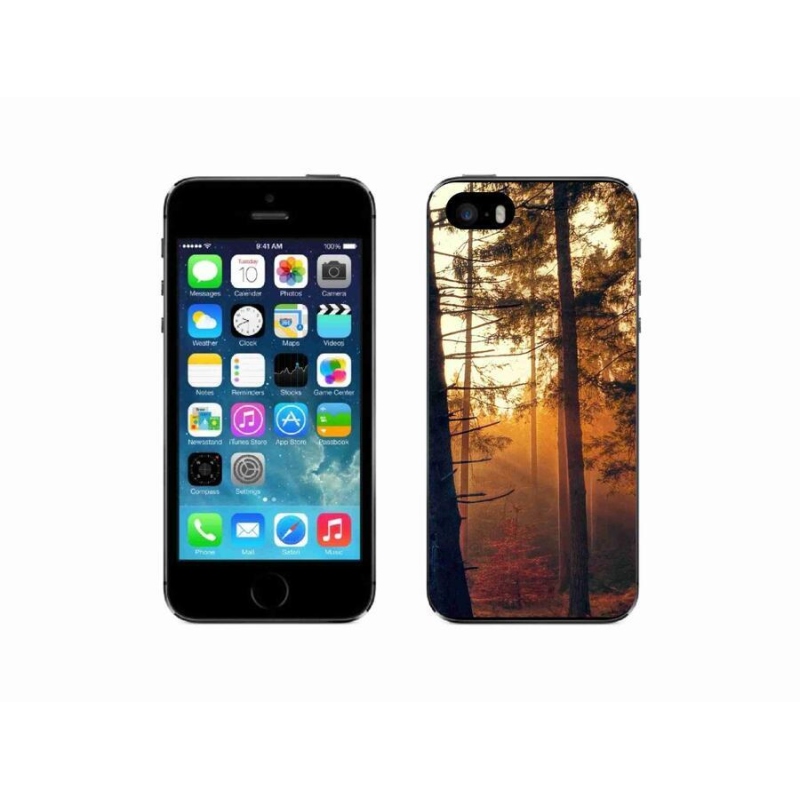 Gelový obal mmCase na mobil iPhone SE (2016) - les