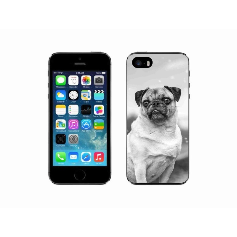 Gelový obal mmCase na mobil iPhone SE (2016) - mops