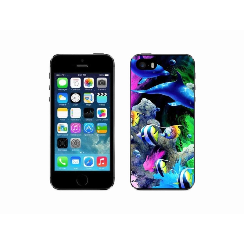 Gelový obal mmCase na mobil iPhone SE (2016) - mořský svět