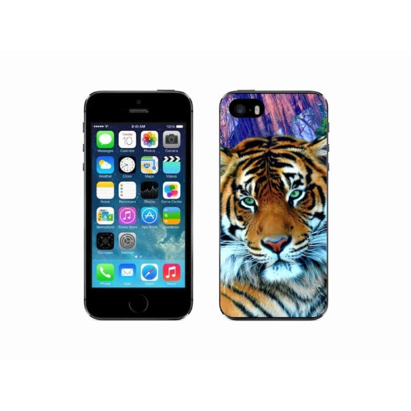Gelový obal mmCase na mobil iPhone SE (2016) - tygr