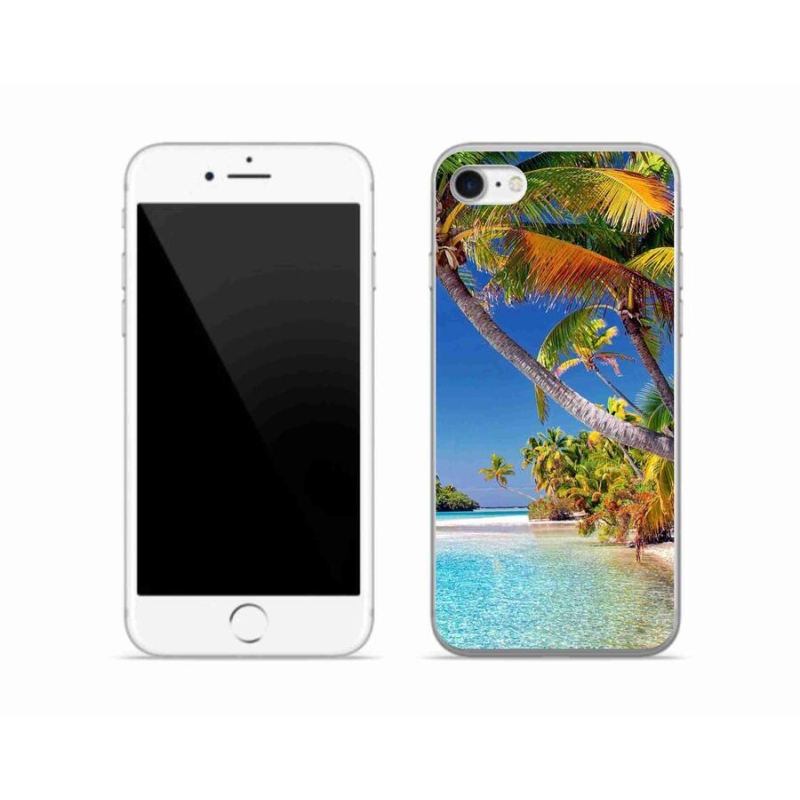 Gelový obal mmCase na mobil iPhone SE (2022) - mořská pláž