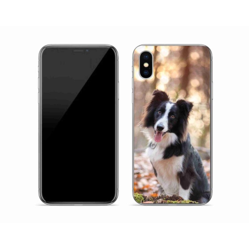 Gelový obal mmCase na mobil iPhone X - border kolie 1