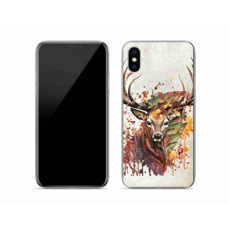 Gelový obal mmCase na mobil iPhone X - jelen 1