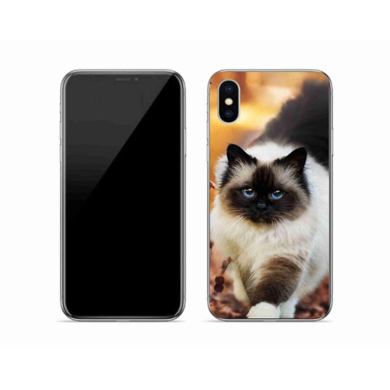 Gelový obal mmCase na mobil iPhone X - kočka 1