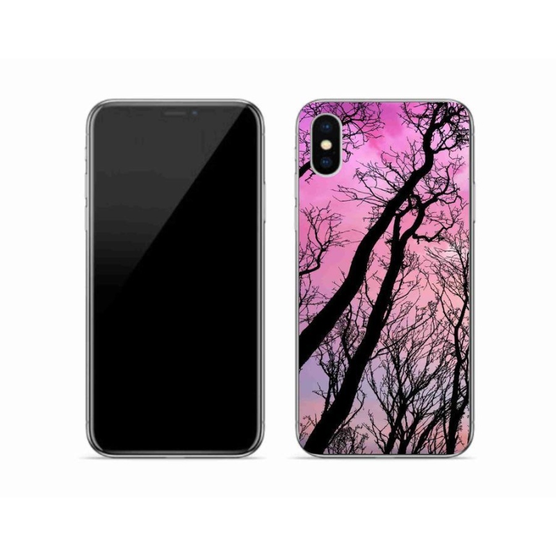 Gelový obal mmCase na mobil iPhone X - opadané stromy