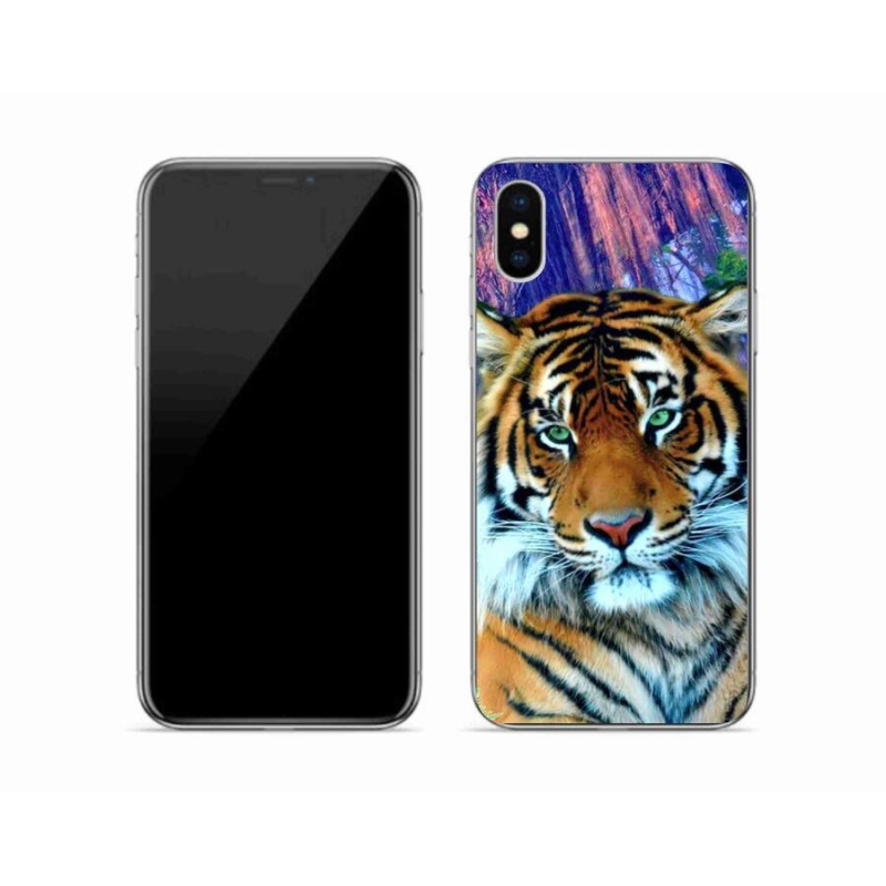 Gelový obal mmCase na mobil iPhone X - tygr