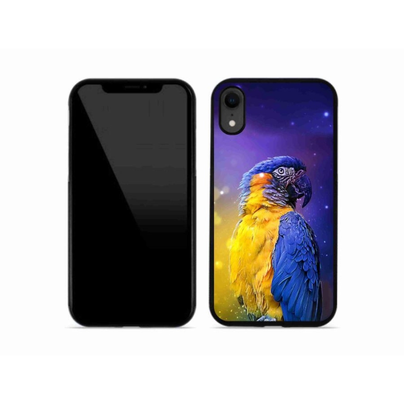 Gelový obal mmCase na mobil iPhone XR - papoušek ara 1