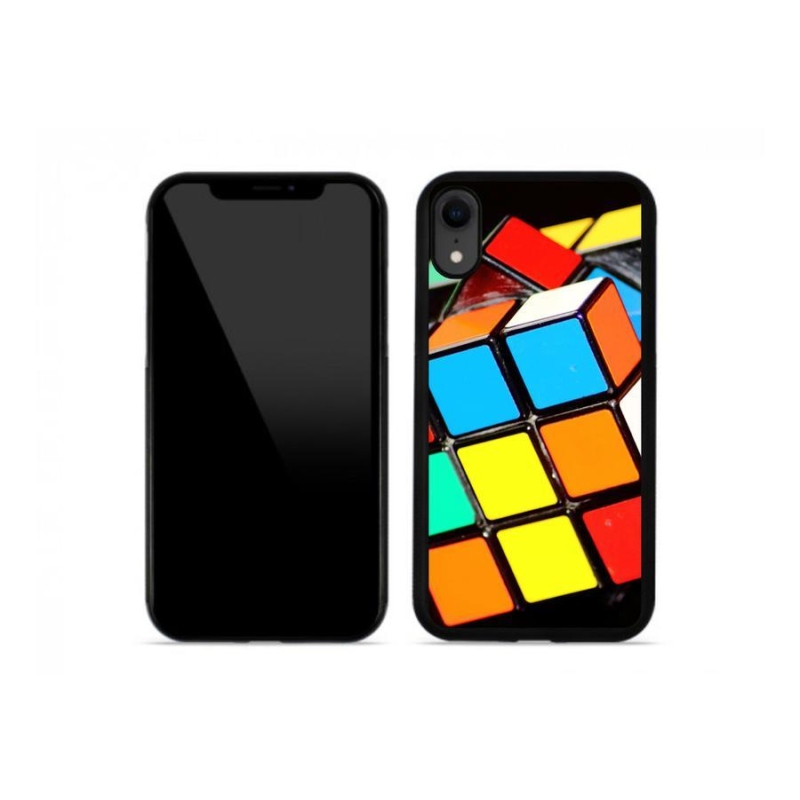 Gelový obal mmCase na mobil iPhone XR - rubikova kostka
