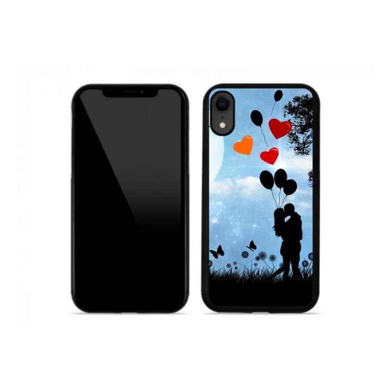 Gelový obal mmCase na mobil iPhone XR - zamilovaný pár