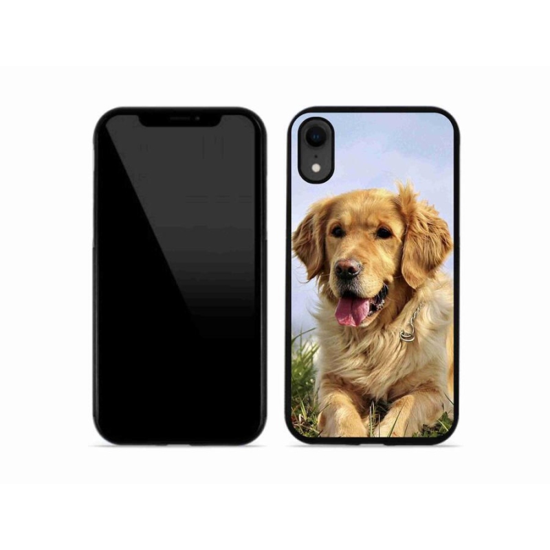 Gelový obal mmCase na mobil iPhone XR - zlatý retrívr