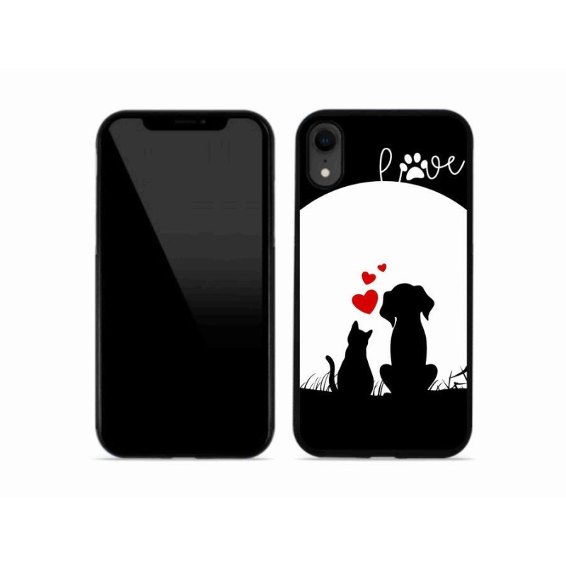 Gelový obal mmCase na mobil iPhone XR - zvířecí láska
