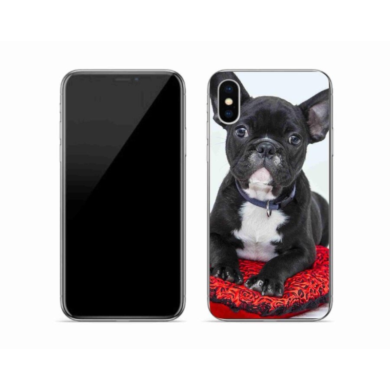 Gelový obal mmCase na mobil iPhone XS - buldok