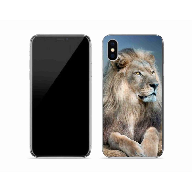 Gelový obal mmCase na mobil iPhone XS - lev 1