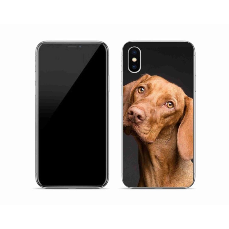 Gelový obal mmCase na mobil iPhone XS - maďarský ohař