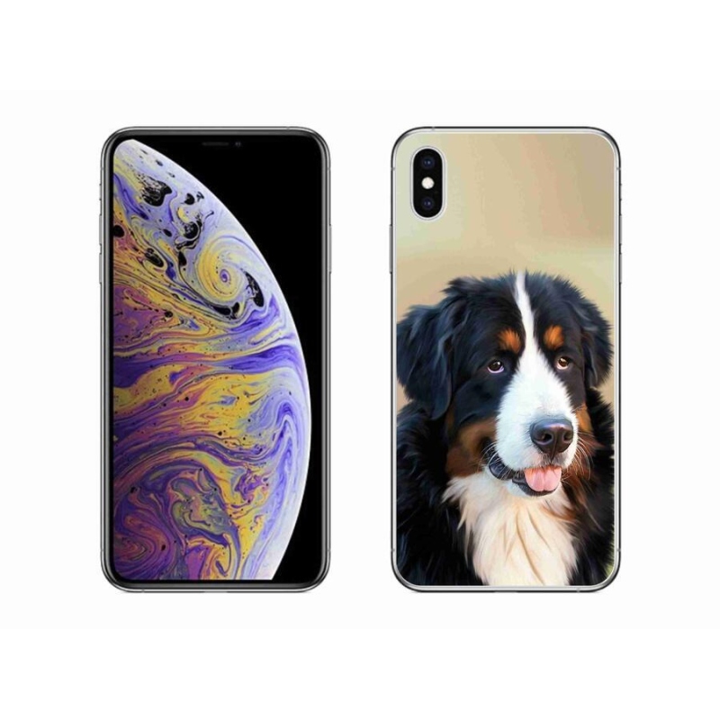 Gelový obal mmCase na mobil iPhone XS Max - bernský salašnický pes