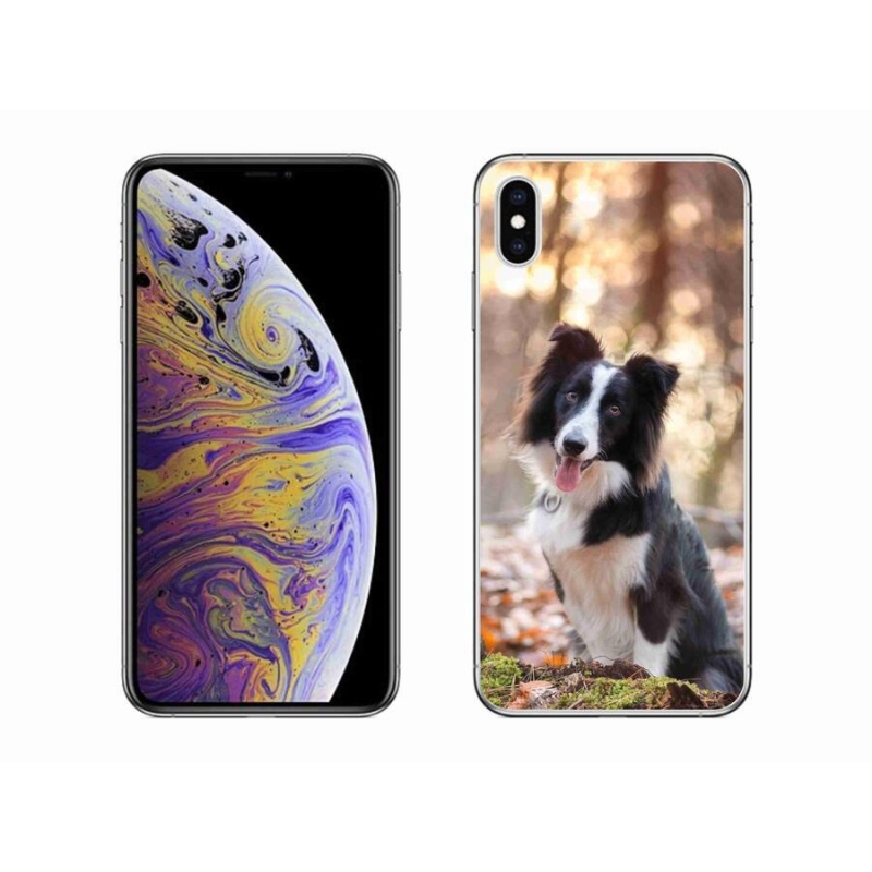 Gelový obal mmCase na mobil iPhone XS Max - border kolie 1