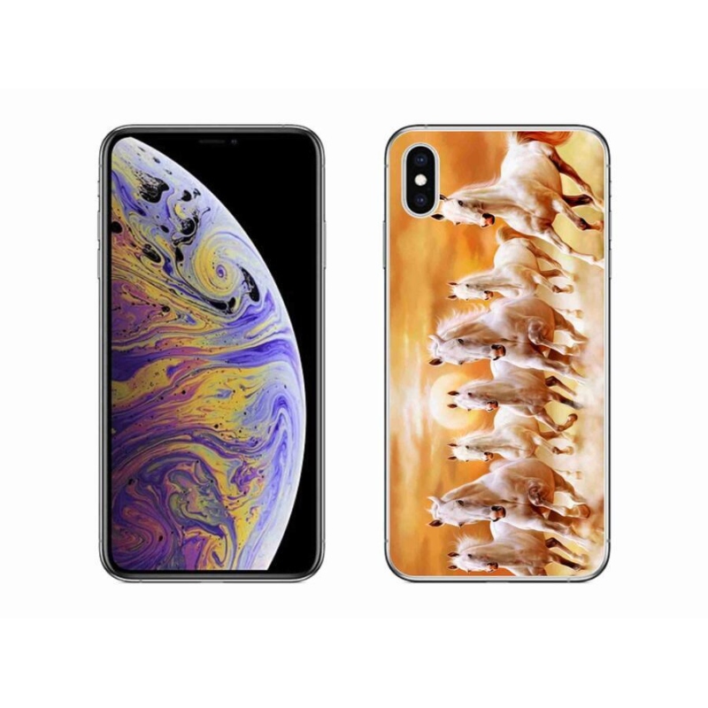 Gelový obal mmCase na mobil iPhone XS Max - koně 2