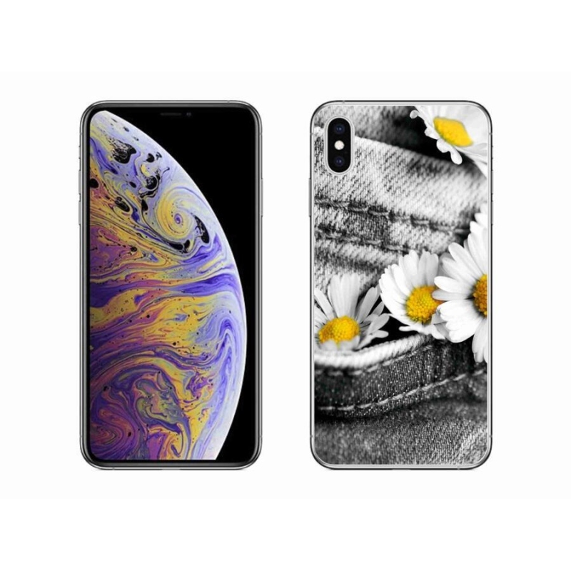 Gelový obal mmCase na mobil iPhone XS Max - kopretiny