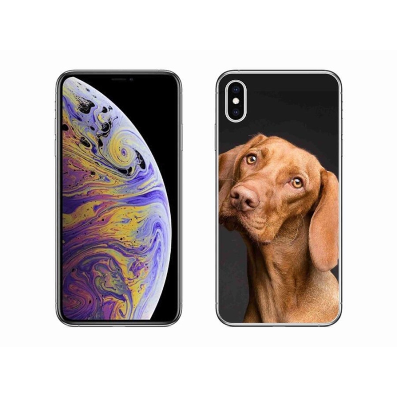 Gelový obal mmCase na mobil iPhone XS Max - maďarský ohař