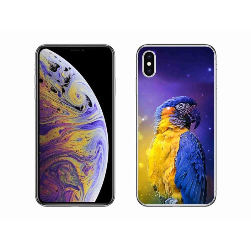Gelový obal mmCase na mobil iPhone XS Max - papoušek ara 1