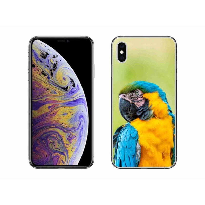 Gelový obal mmCase na mobil iPhone XS Max - papoušek ara 2