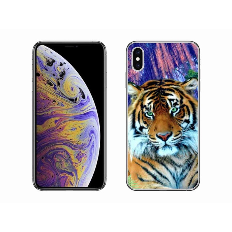 Gelový obal mmCase na mobil iPhone XS Max - tygr