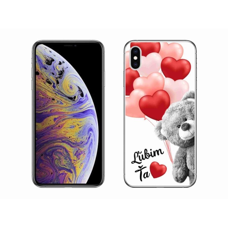 Gelový obal mmCase na mobil iPhone XS Max - ľúbim ťa sk