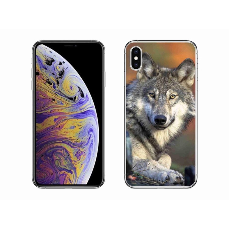 Gelový obal mmCase na mobil iPhone XS Max - vlk