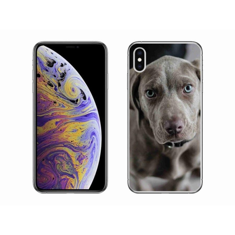 Gelový obal mmCase na mobil iPhone XS Max - výmarský ohař
