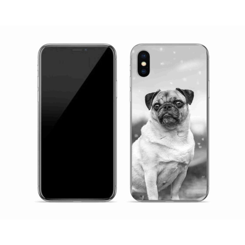 Gelový obal mmCase na mobil iPhone XS - mops