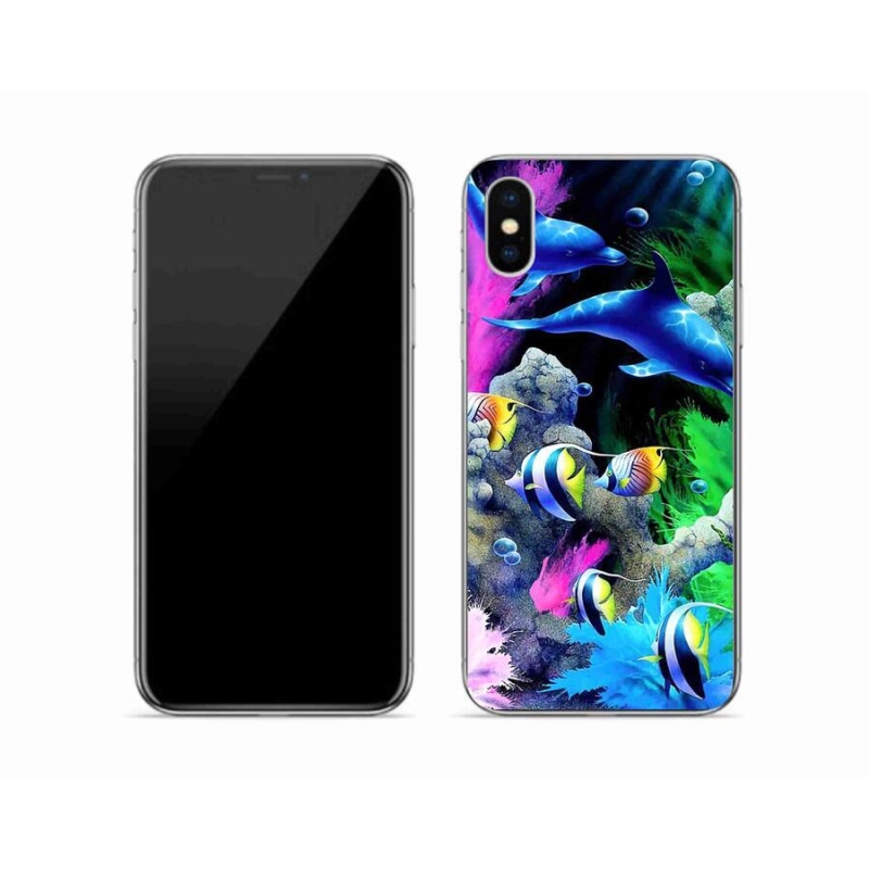 Gelový obal mmCase na mobil iPhone XS - mořský svět