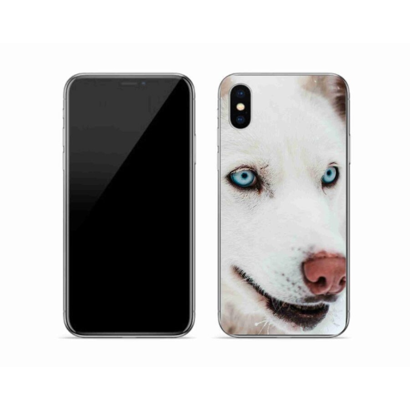 Gelový obal mmCase na mobil iPhone XS - psí pohled