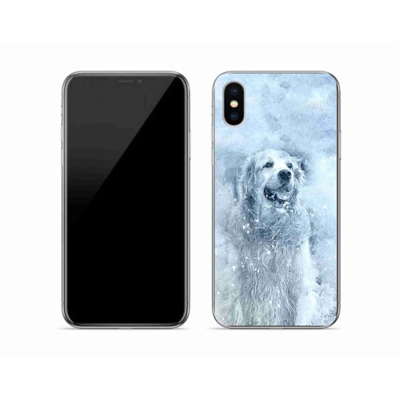 Gelový obal mmCase na mobil iPhone XS - retrívr