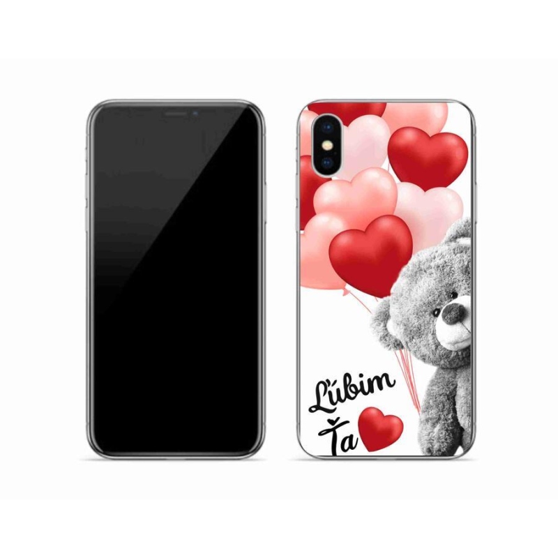 Gelový obal mmCase na mobil iPhone XS - ľúbim ťa sk
