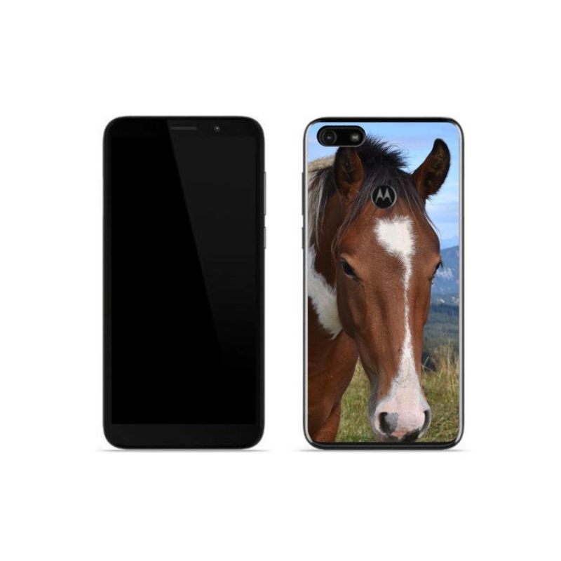 Gelový obal mmCase na mobil Motorola Moto E6 Play - hnědý kůň