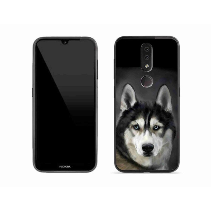 Gelový obal mmCase na mobil Nokia 4.2 - husky