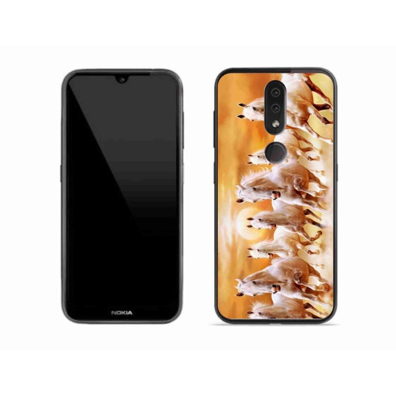 Gelový obal mmCase na mobil Nokia 4.2 - koně 2