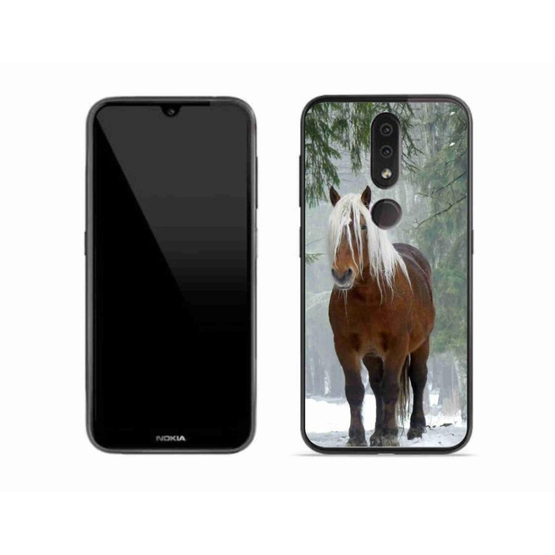 Gelový obal mmCase na mobil Nokia 4.2 - kůň v lese