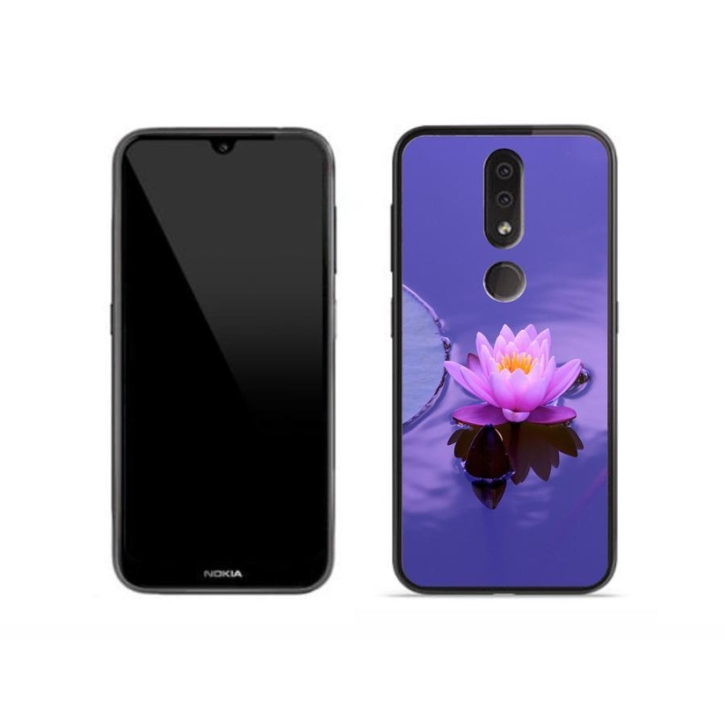 Gelový obal mmCase na mobil Nokia 4.2 - květ na hladině