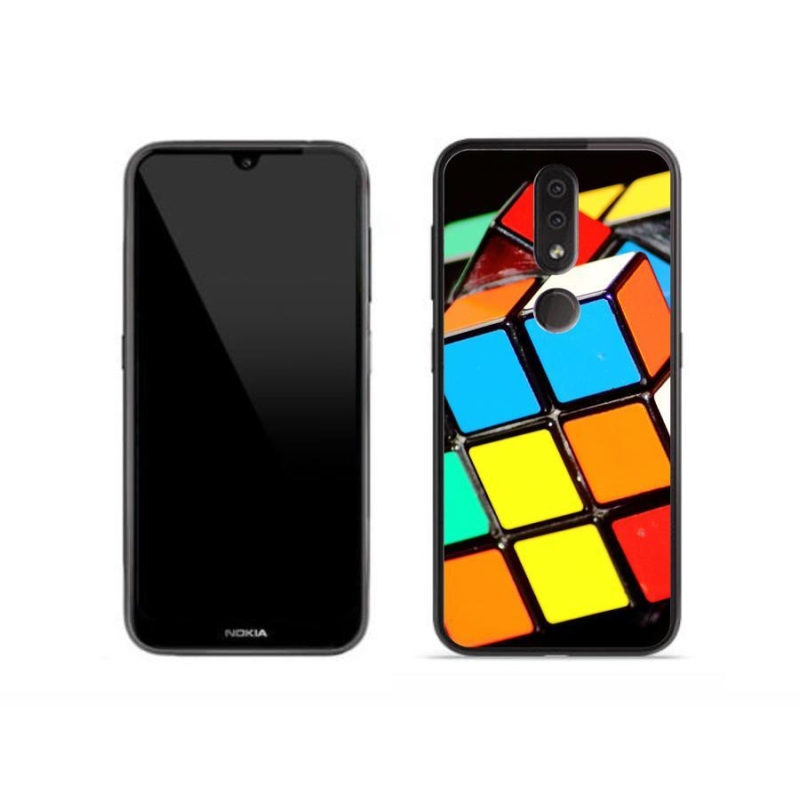 Gelový obal mmCase na mobil Nokia 4.2 - rubikova kostka