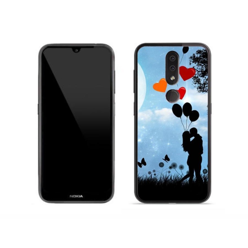 Gelový obal mmCase na mobil Nokia 4.2 - zamilovaný pár