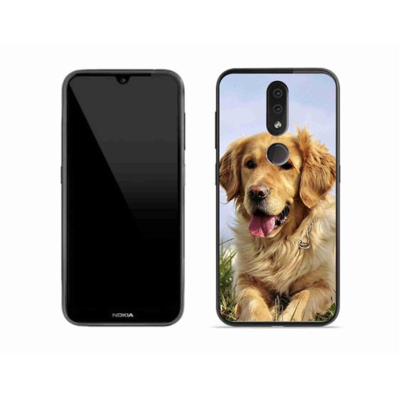 Gelový obal mmCase na mobil Nokia 4.2 - zlatý retrívr