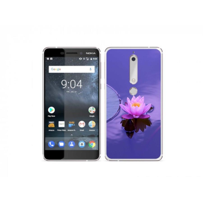Gelový obal mmCase na mobil Nokia 6.1 - květ na hladině