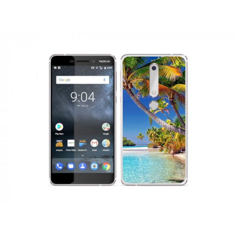 Gelový obal mmCase na mobil Nokia 6.1 - mořská pláž