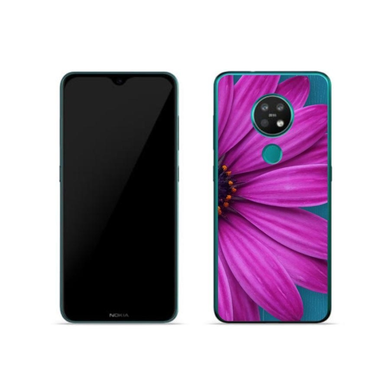 Gelový obal mmCase na mobil Nokia 6.2 - fialová kopretina