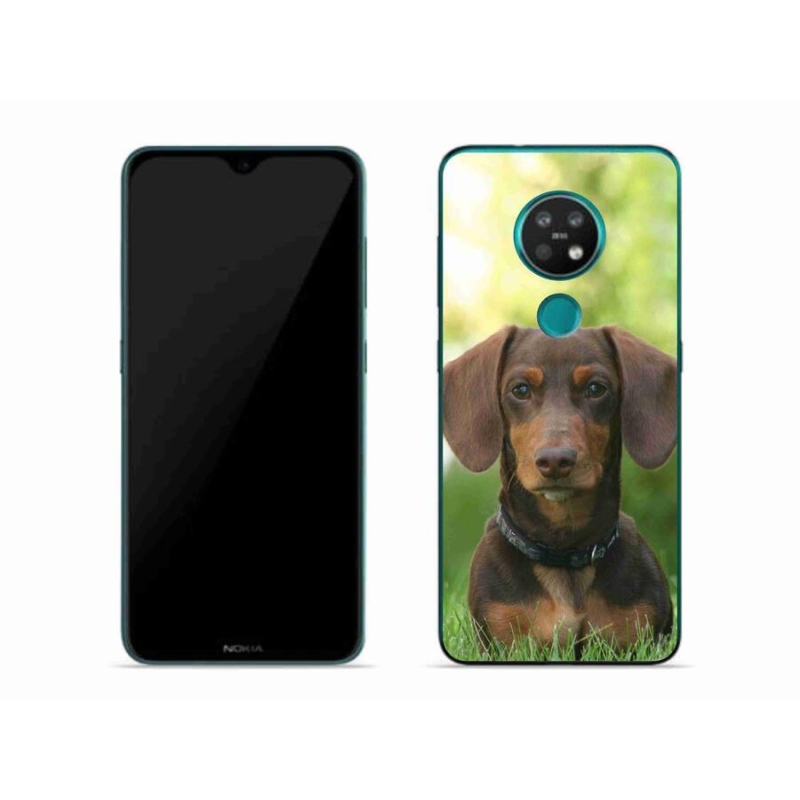 Gelový obal mmCase na mobil Nokia 6.2 - hnědý jezevčík