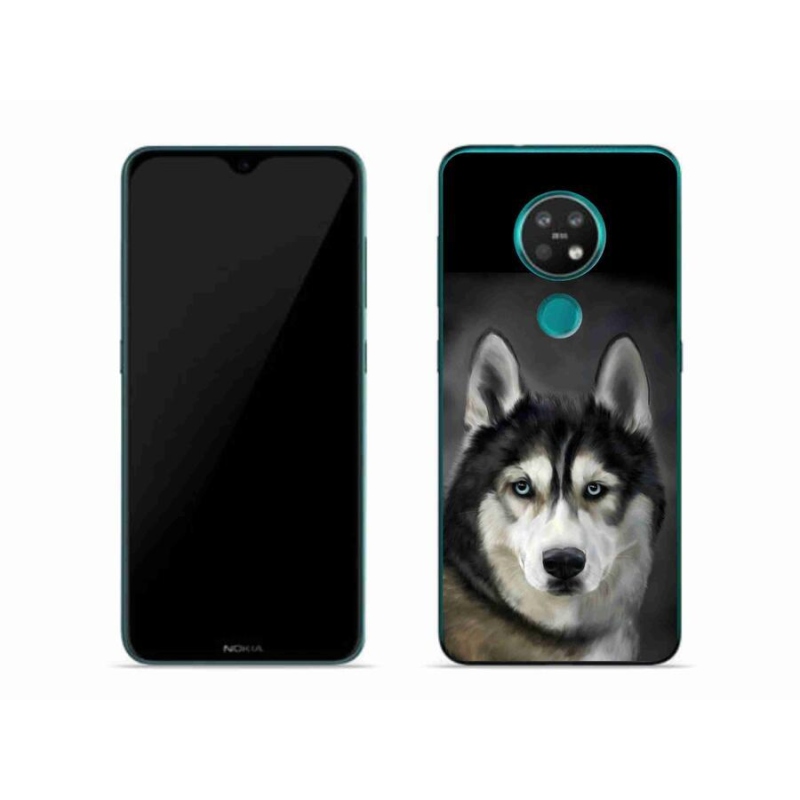 Gelový obal mmCase na mobil Nokia 6.2 - husky