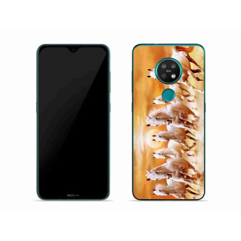 Gelový obal mmCase na mobil Nokia 6.2 - koně 2