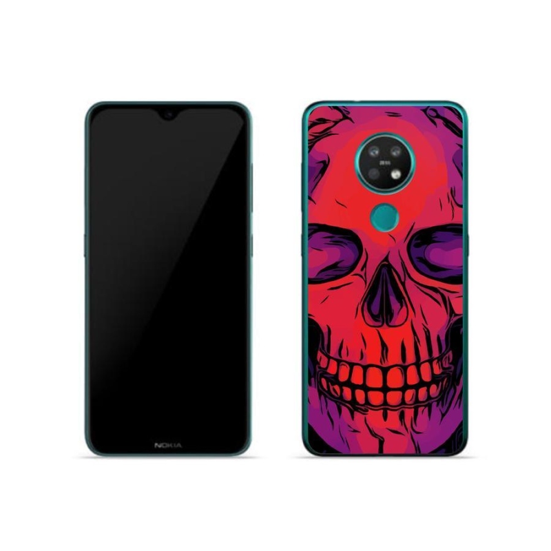 Gelový obal mmCase na mobil Nokia 6.2 - lebka